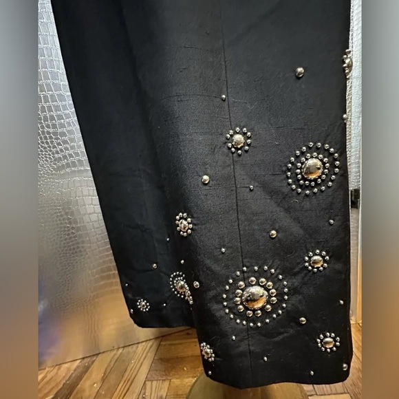 Constance Saunders For Richard Warren Vintage Black Art Deco Dress Size 4 - Picture 7 of 9